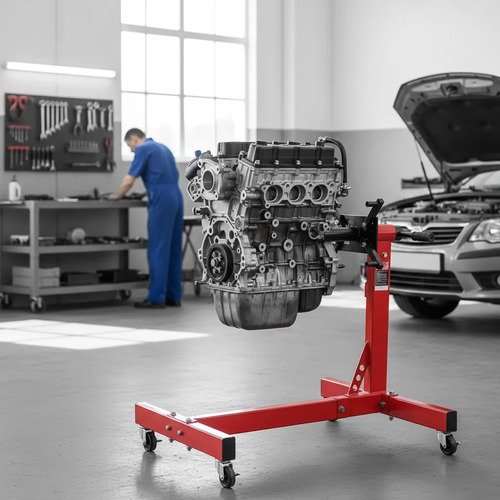 Soporte Para Motor 1500 Lbs Pleglable Giratorio Torin Rojo - Imagen 3