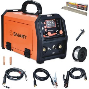 Soldadora Mig Mma Inverter 120a Alambre Flux Electrodo Amarillo