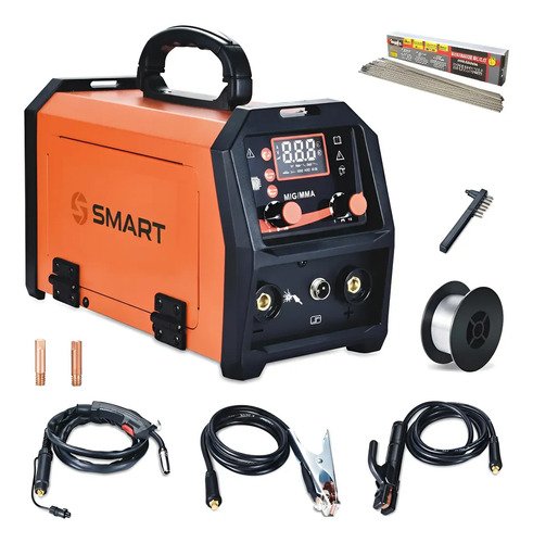 Soldadora Mig Mma Inverter 120a Alambre Flux Electrodo Amarillo