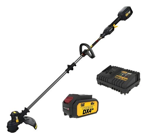 Combo Bordeadora Inalambrica 18v Cat Con Cargador + Bateria Negro