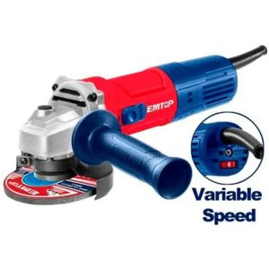 Amoladora 125mm 900w Emtop Eagrs09051-4 + Guantes + Lentes Color Rojo/azul