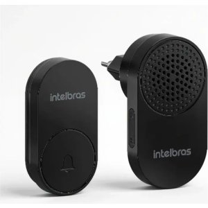 Timbre Inalámbrico Intelbras Cik 102 A Dinamo Sin Batería Energía Cinética Negro