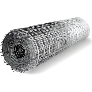 Malla Electrosoldada Galvanizada Rainer De Acero Para Cercos 2 X 25 M Plateado