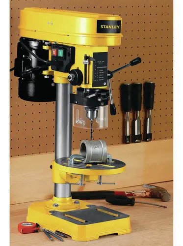 Taladro De Banco Stanley 1/2in De 250w 5 Velocidades Amarillo - Imagen 4