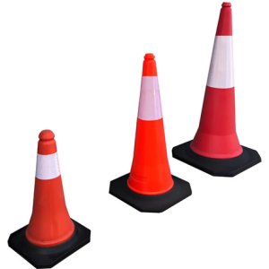 Cono Vial Iael Naranja Reflectivo Base Goma Pesada 50cm
