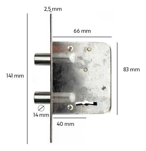 Cerradura Gemelo Toyoki Lh-2170 Plateado Metalizado Plateado - Imagen 6