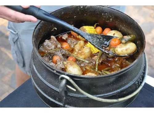 Olla De Hierro Fundido 3 Patas + Tapa - 3 Lts Negro - Imagen 3