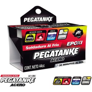 Pegamento Pegatanke Epoxi Acero 34ml Resistente Hasta 400kg Y 700°c