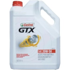 Aceite Auto Mineral Multigrado Castrol Gtx 20w50 4 Litros -