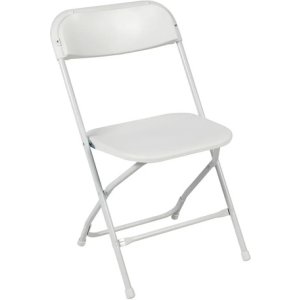 Silla Plegable Morro Metal Hierro Pvc Alta Resistencia Blanca Blanco