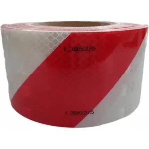 Cinta Reflectiva Roja Y Blanca Camiones Paragolpe 10 X 1 Mts