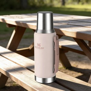 Termo Stanley Classic De Acero Inoxidable 1.2l Mate System Blanco