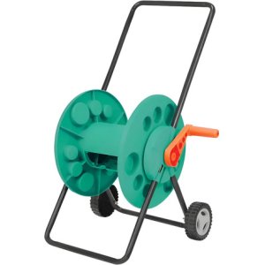 Carro Enrollador De Manguera C Ruedas Para 60mts Tramontina  Celeste