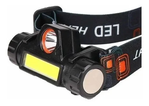 Linterna Táctica Led Vincha Recargable 2000 Lm Alcance 150m Usb Blanco Negro - Imagen 3