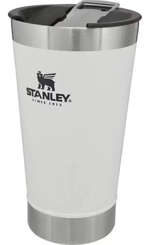 Vaso Térmico Para Cerveza Stanley Pint De Acero Inoxidable Con Abridor, 473 Ml, Color Blanco Liso - Imagen 3