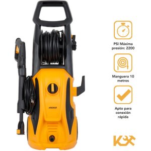 Hidrolavadora Eléctrica Portatil 2200 Psi + Accesorios Amarillo 50 Hz
