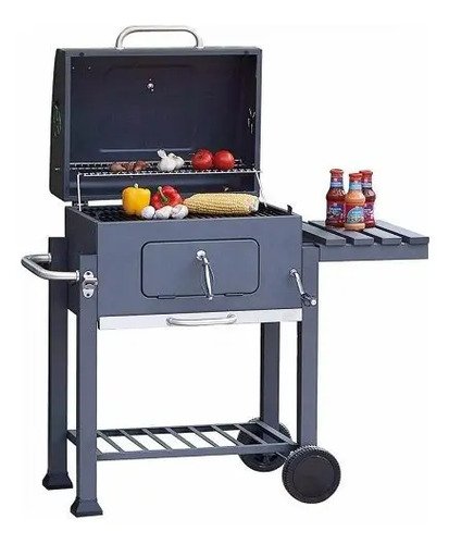 Parrilla Móvil Lüsqtoff Par-61- Ancho 1.08cm / Alto 1.14m Profundidad 60cm Negra Negro - Imagen 3