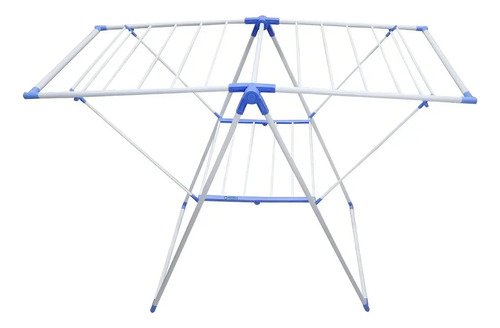 Tendedero Para Ropa De Pie Plegable Tender Acero Inoxidable Color Blanco