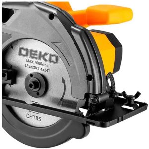 Sierra Circular 7 1/4 Deko Dkcs12g185 1200w Hoja 185x20mm Color Amarillo 50 Hz
