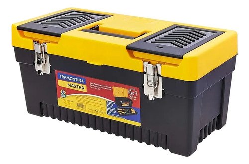Caja De Herramientas Tramontina 43803020 De Plástico 24cm X 50.8cm X 24cm Negra Y Amarilla Negro/amarillo - Imagen 2