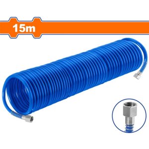 Manguera Compresor Aire Wadfow 15m 8mm Azul Con Conectores Roscados