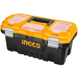 Caja Valija Herramientas 20 Broche Metal Ingco Pbx2002 Color Amarillo Negro