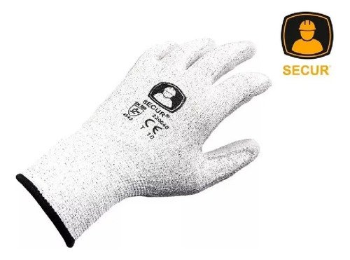 Guantes Anticorte Profesionales Secur Cut 5 Protección Trabajo Blanco - Imagen 2