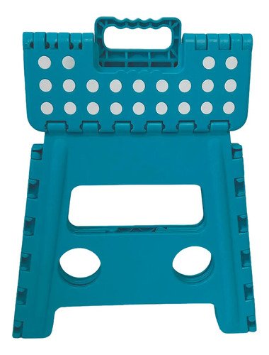 Banco Plegable Multiuso Resistente Banquito 32 Cm Alto 90 Kg Azul Oscuro - Imagen 4