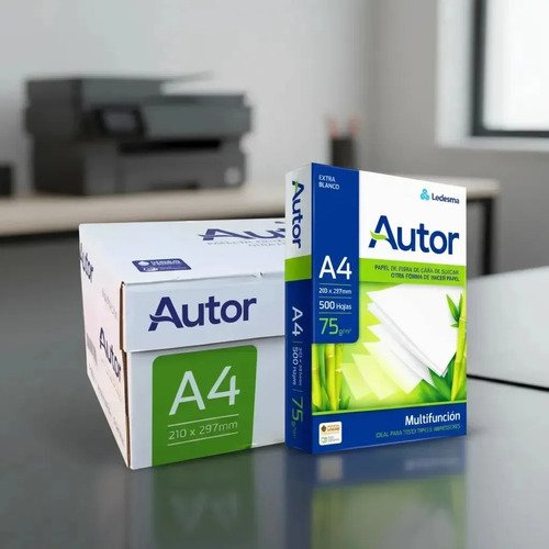 Resmas De Papel A4 Autor Multifuncion 75 Gr 500 H Caja X 10u Blanco - Imagen 5