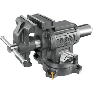 Morsa De Banco Multiproposito Ingco Hbv085 125mm Base Girato Gris