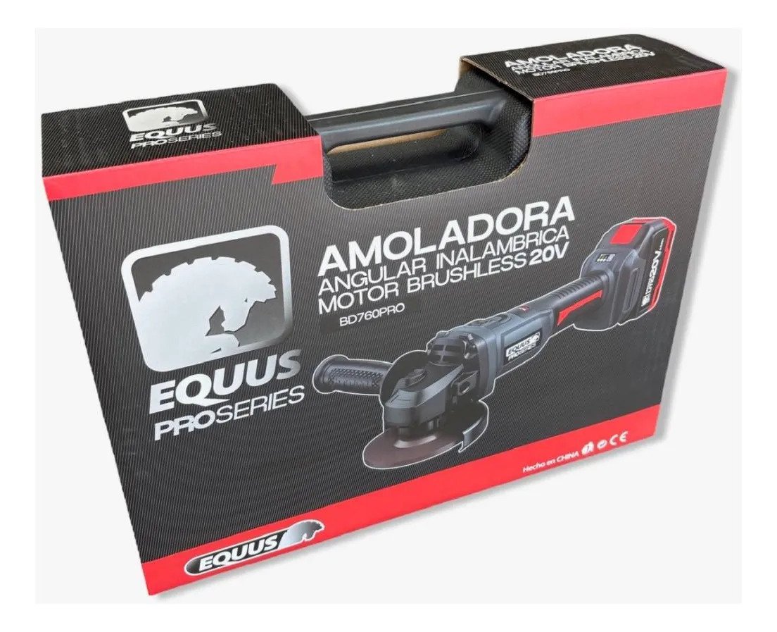 Amoladora Inalámbrica Equus 20v Litio Modelo 7601 Rojo 20v - Imagen 5