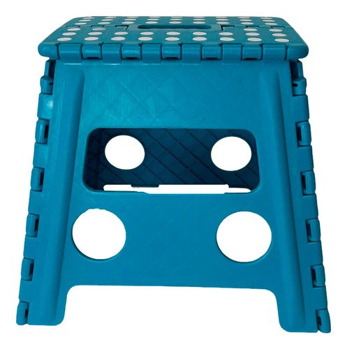 Banco Plegable Multiuso Resistente Banquito 32 Cm Alto 90 Kg Azul Oscuro - Imagen 6