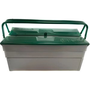 Caja De Herramientas Huaqi De Metal Con 5 Compartimentos, Gris