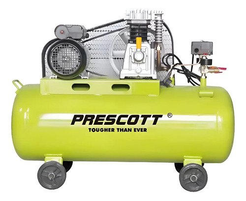 Compresor De Aire Pcraft Prescott 100 Lt 3 Hp Electrico Tyt Verde