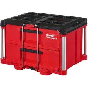 Cajon Con 2 Estantes Packout 48-22-8442 Milwaukee Rojo Y Negro Rojo/negro