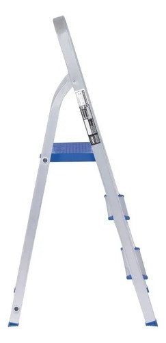 Escalera De Aluminio, 3 Peldaños, Tijeras, Capacidad 120 Kg Más Plateado - Imagen 7