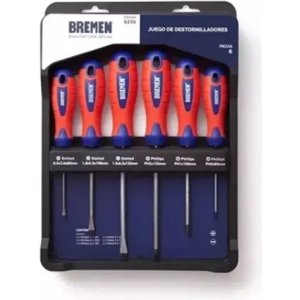 Juego De Destornilladores Bremen 6pzs Brm6230 Imantados Mm