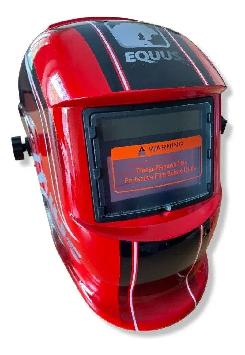 Mascara Careta De Soldar Equus Fotocromática Equus Rojo Deluxe - Imagen 3