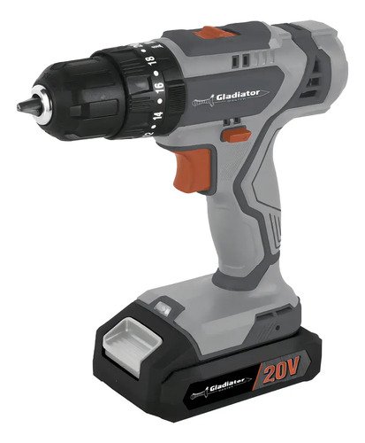 Taladro Atornillador 20v Gladiator Tpg613/20c1 Gris Oscuro 0