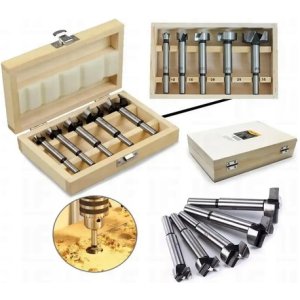 Kit De 5 Brocas Forstner Con Bisagras Para Madera De 10 A 35 Mm