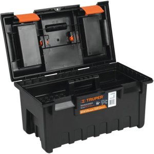 Caja De Herramientas Multiuso Plastico 19'' Grande Truper Negro Y Naranja
