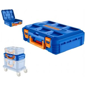 Caja De Herramientas Maletin Vacio 19 Pulgad Apilable Wadfow Azul