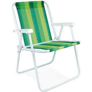 Silla Plegable Aluminio Mor Rayas Colores Alta - Garageimpo Verde Verde Claro