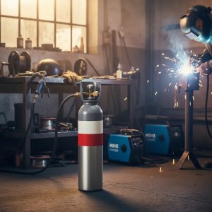 Cilindro Tubo De Gas Para Soldar 1.5 Mts, Mig/tig. Cargados Amarillo
