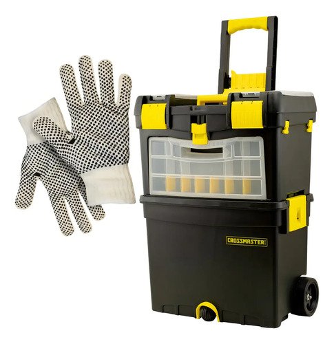 Caja De Herramientas Con Ruedas Y Organizador Bta Tools Plástico Reforzada Negro - Imagen 5