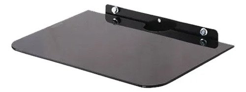 Soporte Para Canalera/dvd Vidrio Y Metal 12kg Yexin Negro