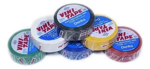 Cinta Aisladora Vini Tape Packs X 5 Rollos Rojo Lisa