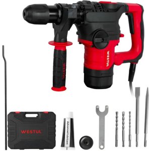 Rotomartillo 1500w Sds Plus 7.5j Westul Profesional Rojo 50hz 50 Hz