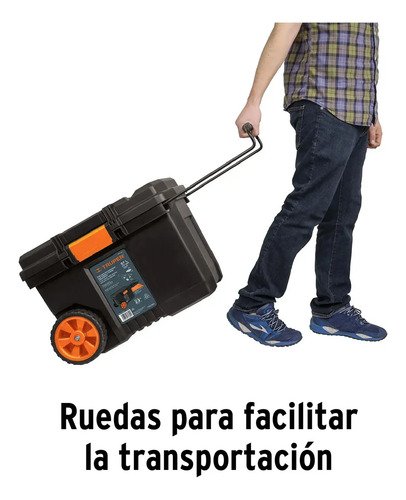 Caja Para Herramientas C/ Ruedas 23' + Caja De 16', Truper Negro Y Naranja Negro/naranja - Imagen 7
