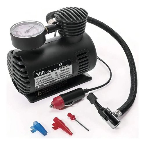 Mini Compresor De Aire De 300 Psi Y 12 V Para Neumáticos De Coche, Motocicleta Y Bicicleta, Color Negro - Imagen 7